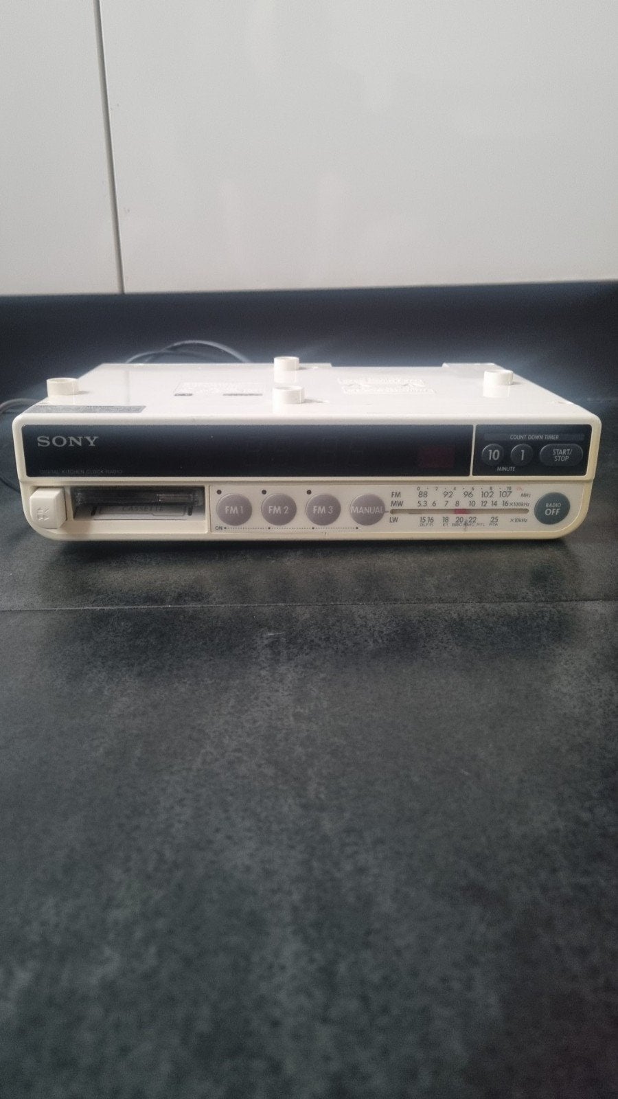 Sony ICF-C203 Witte FM/AM Wekker Radio, Ophalen of Verzenden, Zo goed als nieuw, Radio