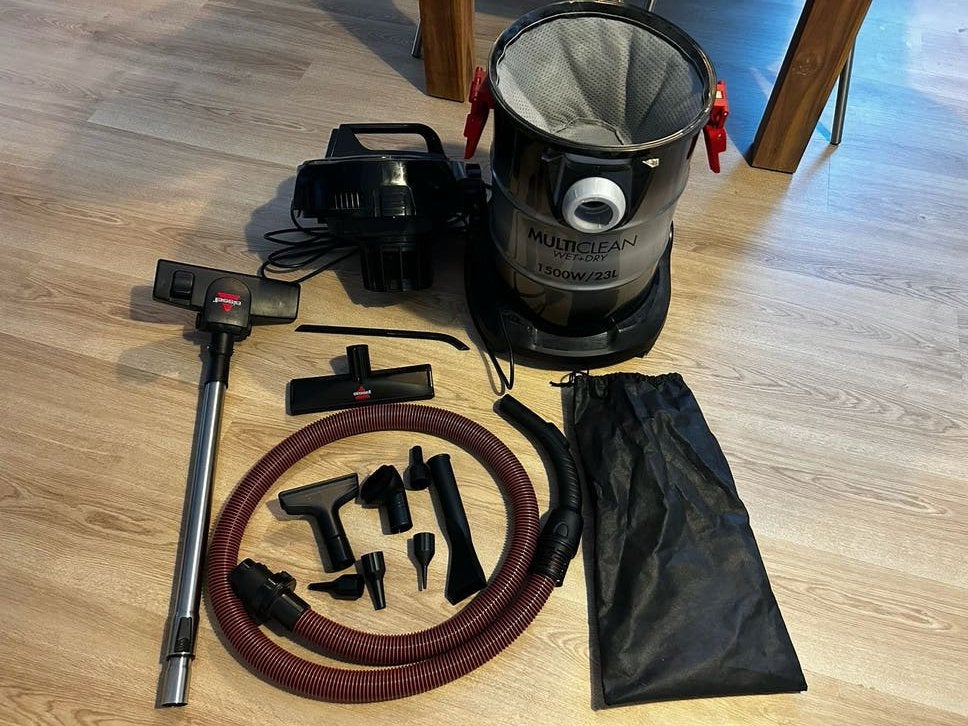 Bissell MultiClean Wet & Dry 1500W/23L Industriële Stofzuige, Ophalen, Gebruikt, Industriële stofzuiger, 2000 watt of meer