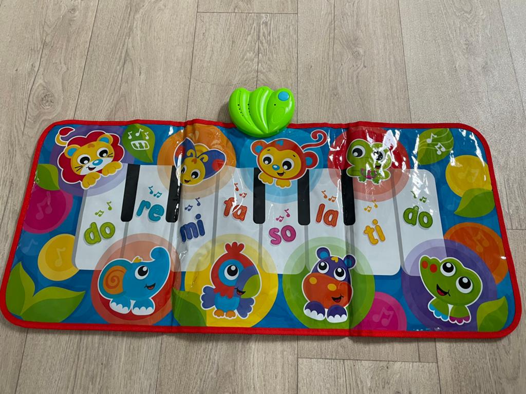 Muzikaal piano speelkleed met dieren en pianotoetsen Playgro, Ophalen of Verzenden, Zo goed als nieuw, Speelkleed, Met geluid