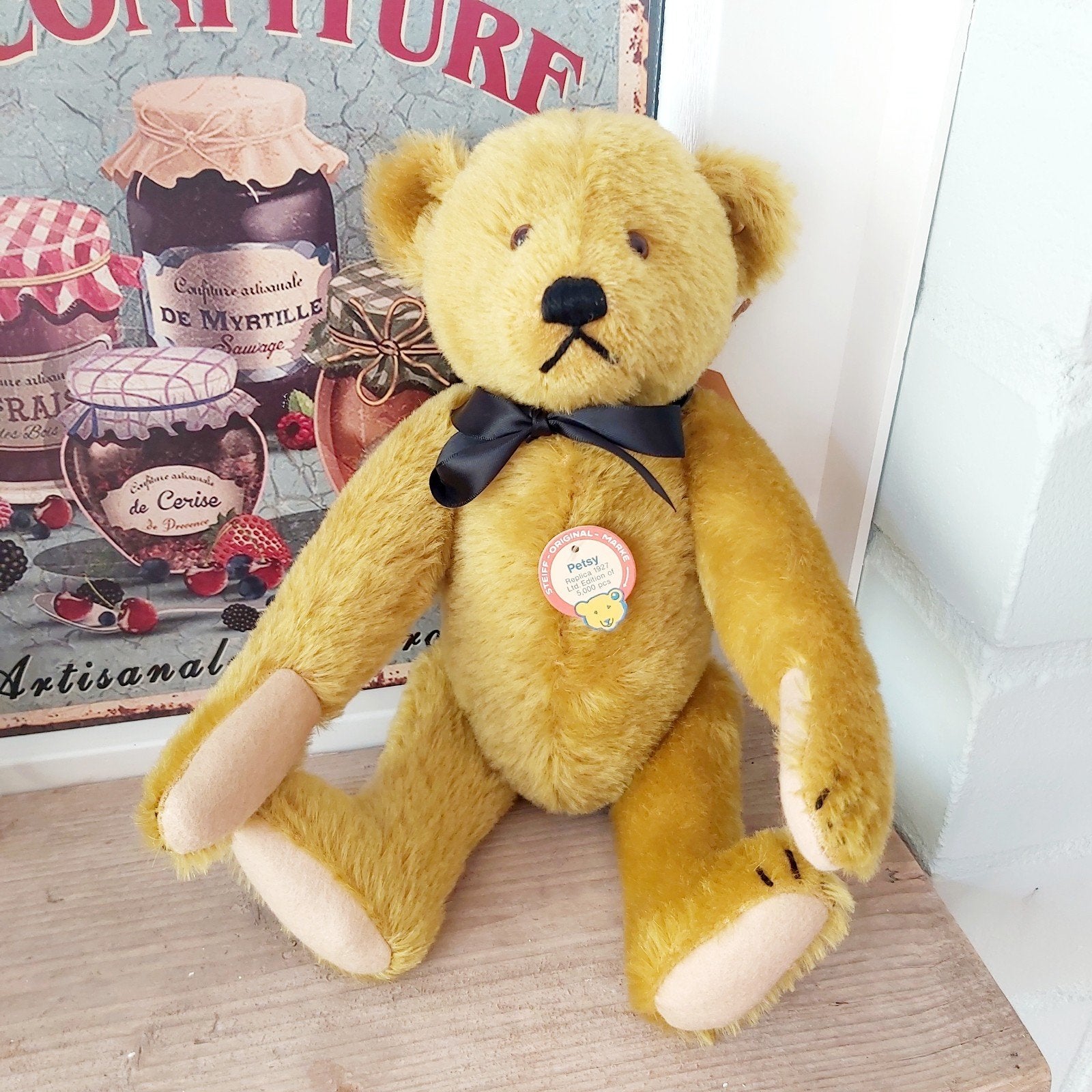 Petsy jubileum beer Steiff, Verzenden, Zo goed als nieuw, Stoffen beer, Steiff
