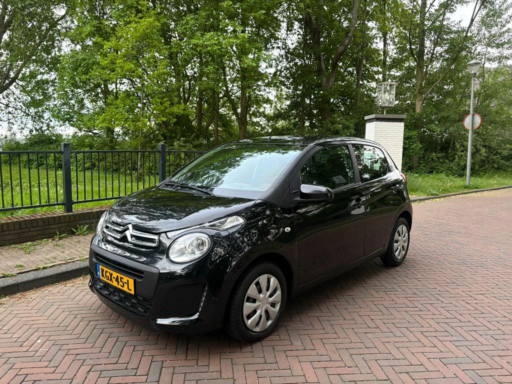 Citroën C1 1.0 E-vti 5-DRS 2017 Zwart | Carplay | Airco |Led, Auto's, Citroën, Voorwielaandrijving, Stof, 4 stoelen, C1