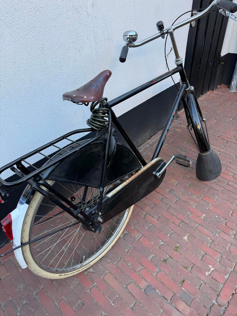 Zwarte Gazelle opafiets met framehoogte 60cm, 57 tot 61 cm, Ophalen, Gebruikt, Gazelle