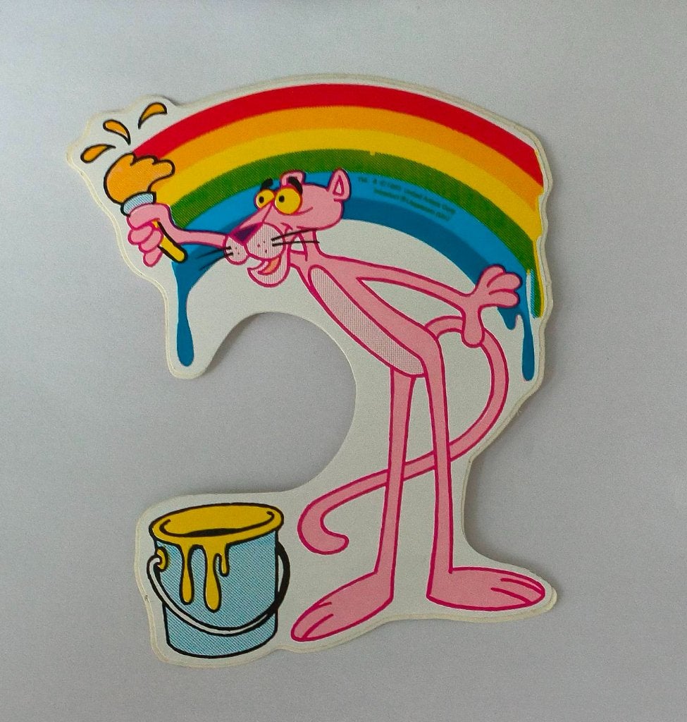 Sticker Roze Panter (2), Ophalen of Verzenden, Zo goed als nieuw, Strip of Tekenfilm