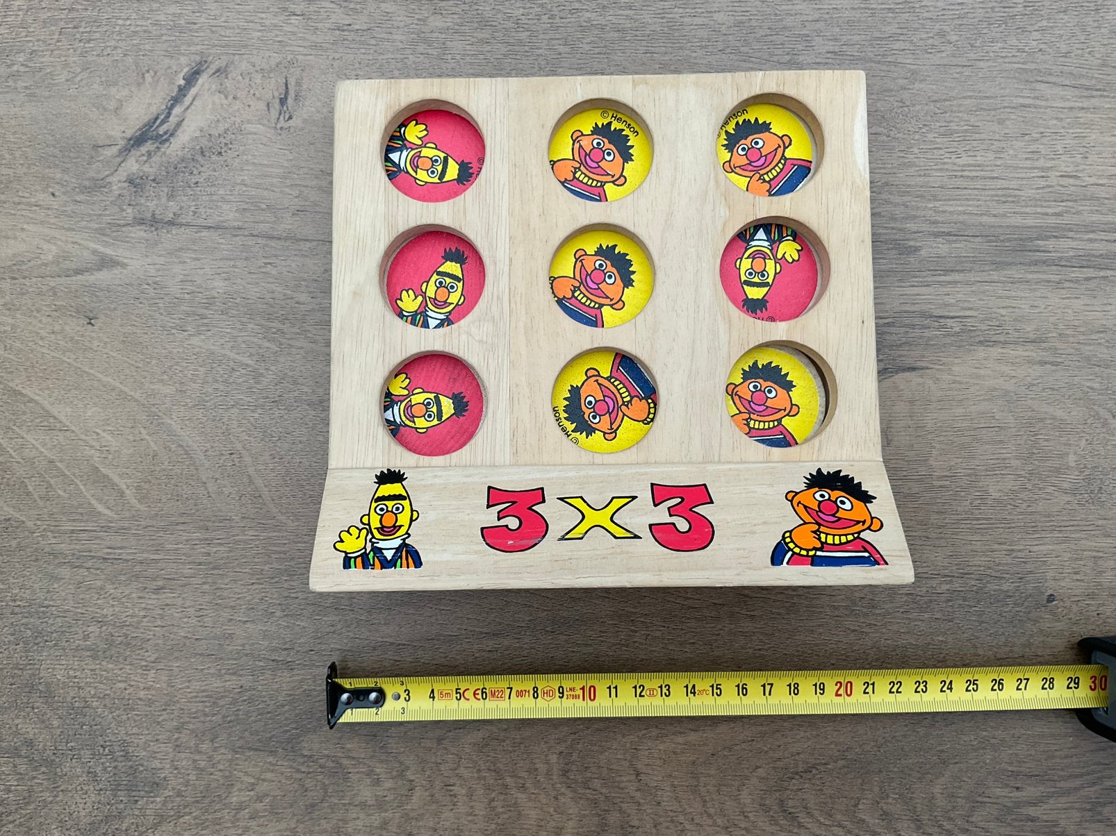Nieuw zgan Sesamstraat Bert en Ernie 3x3 houten speelgoed, Ophalen, Overige figuren, Nieuw, Beeldje of Figuurtje