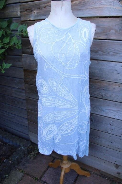 Jurk/ Tuniek lichtblauw/ wit Didi mt L Vaste prijs, Maat 38/40 (M), Blauw, Didi, Ophalen of Verzenden
