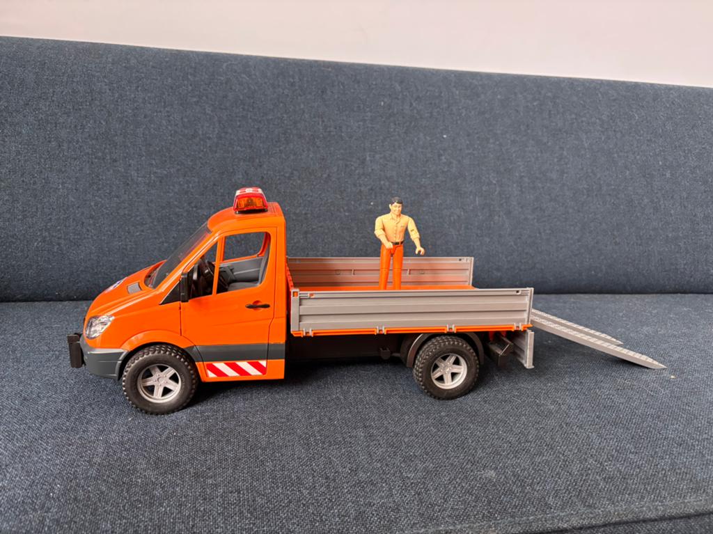 Bruder Mercedes sprinter kiepwagen, Ophalen of Verzenden, Zo goed als nieuw