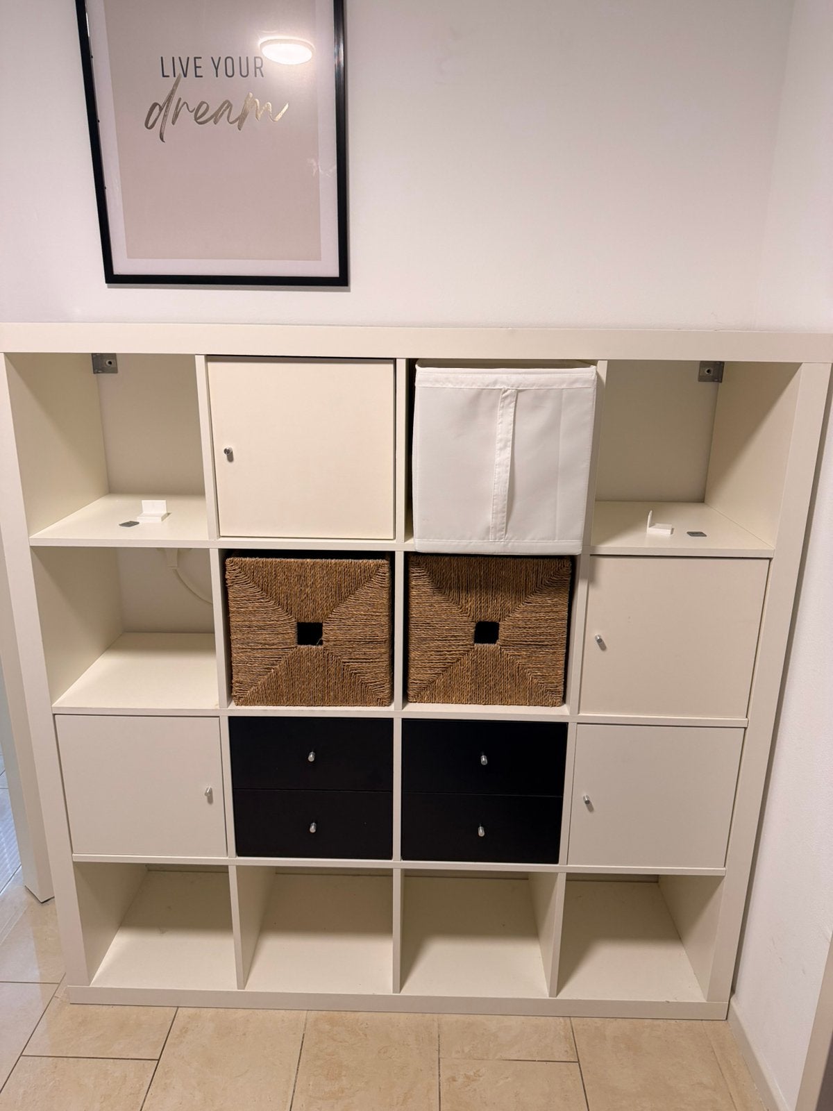 Witte KALLAX Kast IKea, Ophalen, Zo goed als nieuw, Minder dan 150 cm, Minder dan 100 cm
