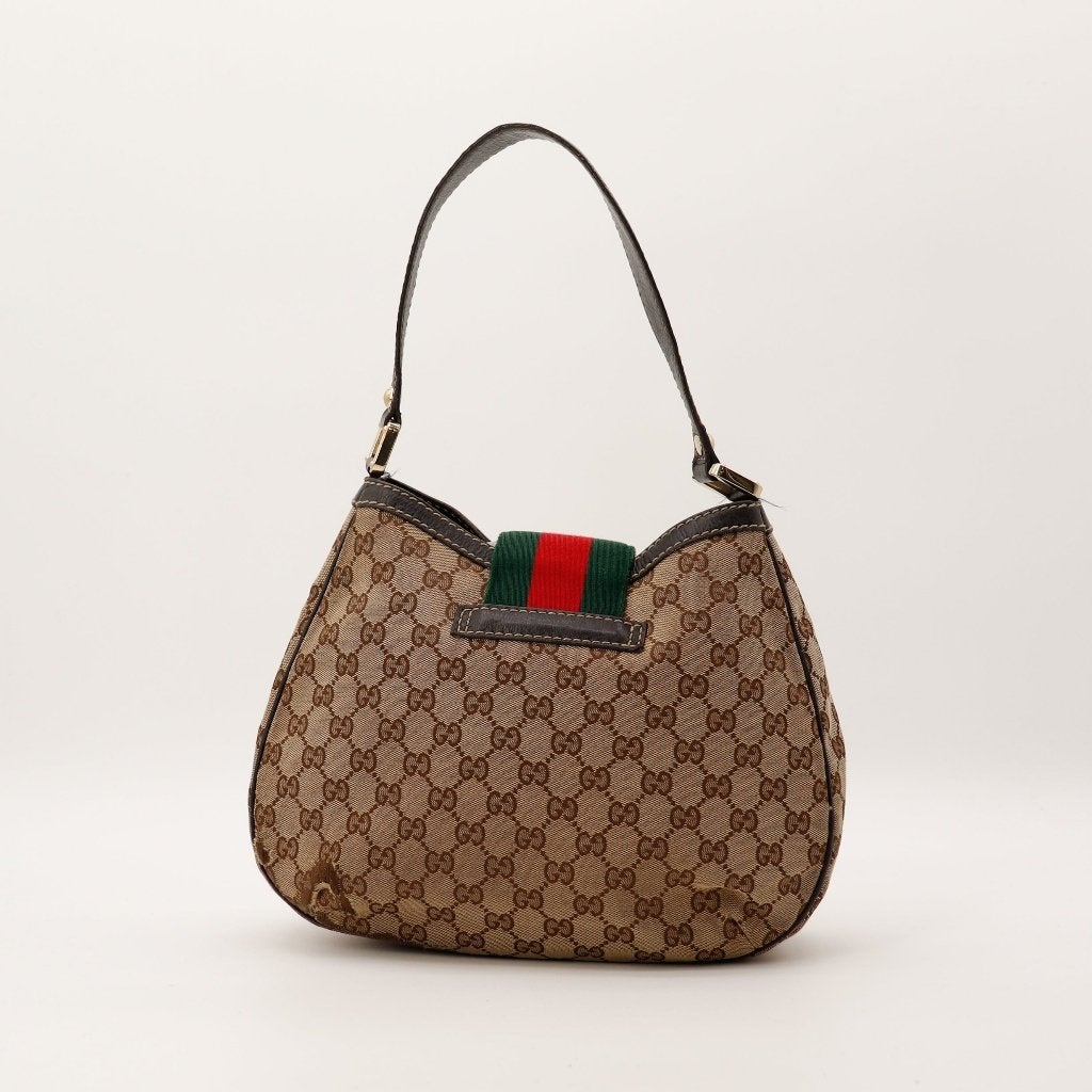 Gucci Web 31x24x14 cm hobotas, Verzenden, Gebruikt, Zwart, Overige typen