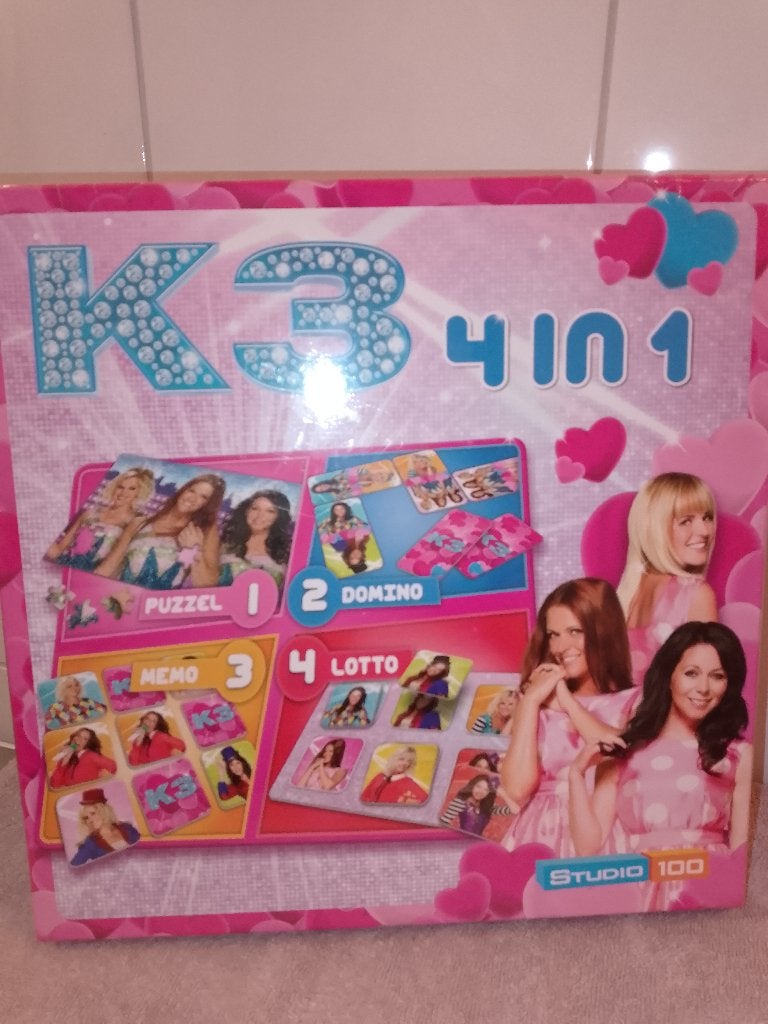 K3 4-in-1 Spellenbox Studio 100 NIEUW IN SEAL, Drie of vier spelers, Ophalen of Verzenden, Nieuw, Studio 100