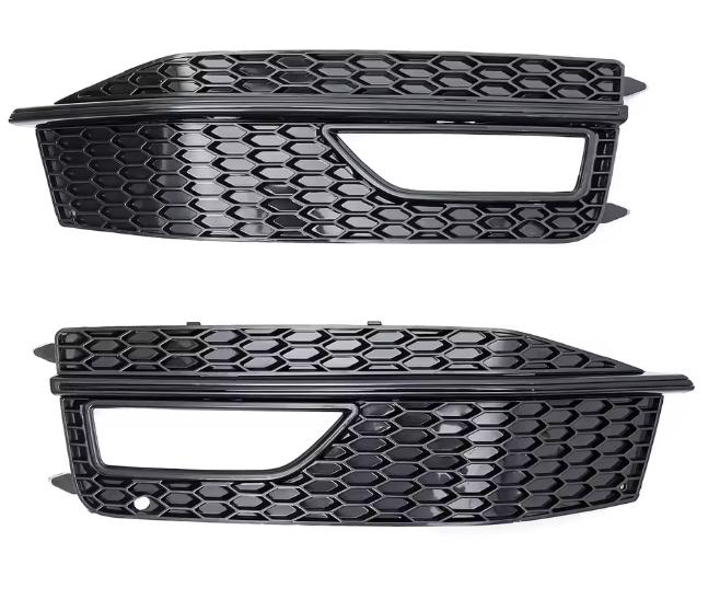 Audi A4 B8 S-Line S4 2012-2015Gloss Black Fog Light Grill, Auto-onderdelen, Carrosserie en Plaatwerk, Nieuw, Audi, Bumper, Verzenden