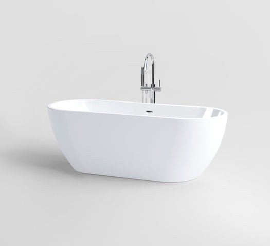 Clou InBe Vrijstaand Ligbad 170x66cm Wit met Overloop, Ophalen