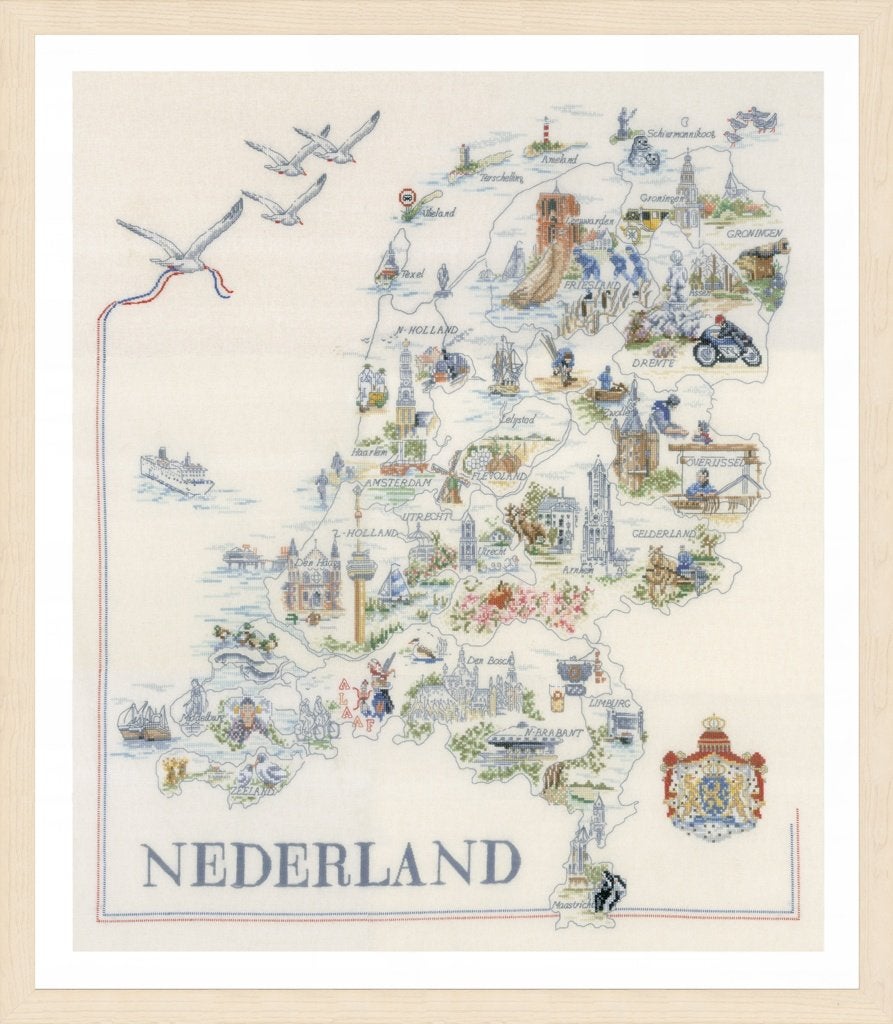 Borduurpakket Kaart van Nederland pn0175289, ., Nieuw, Ophalen of Verzenden, .