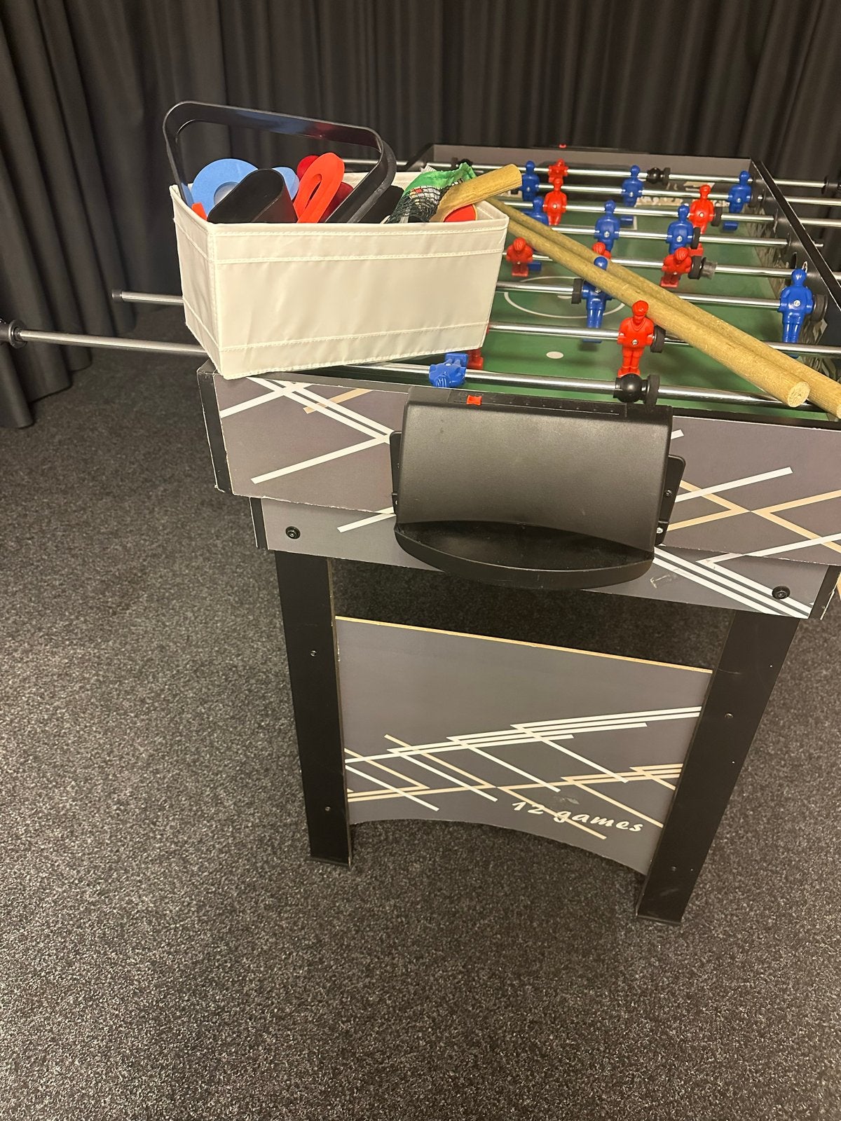 12 Multi-game Tafel: Biljart, Tafelvoetbal, Airhockey en, Een of twee spelers, Ophalen, Gebruikt