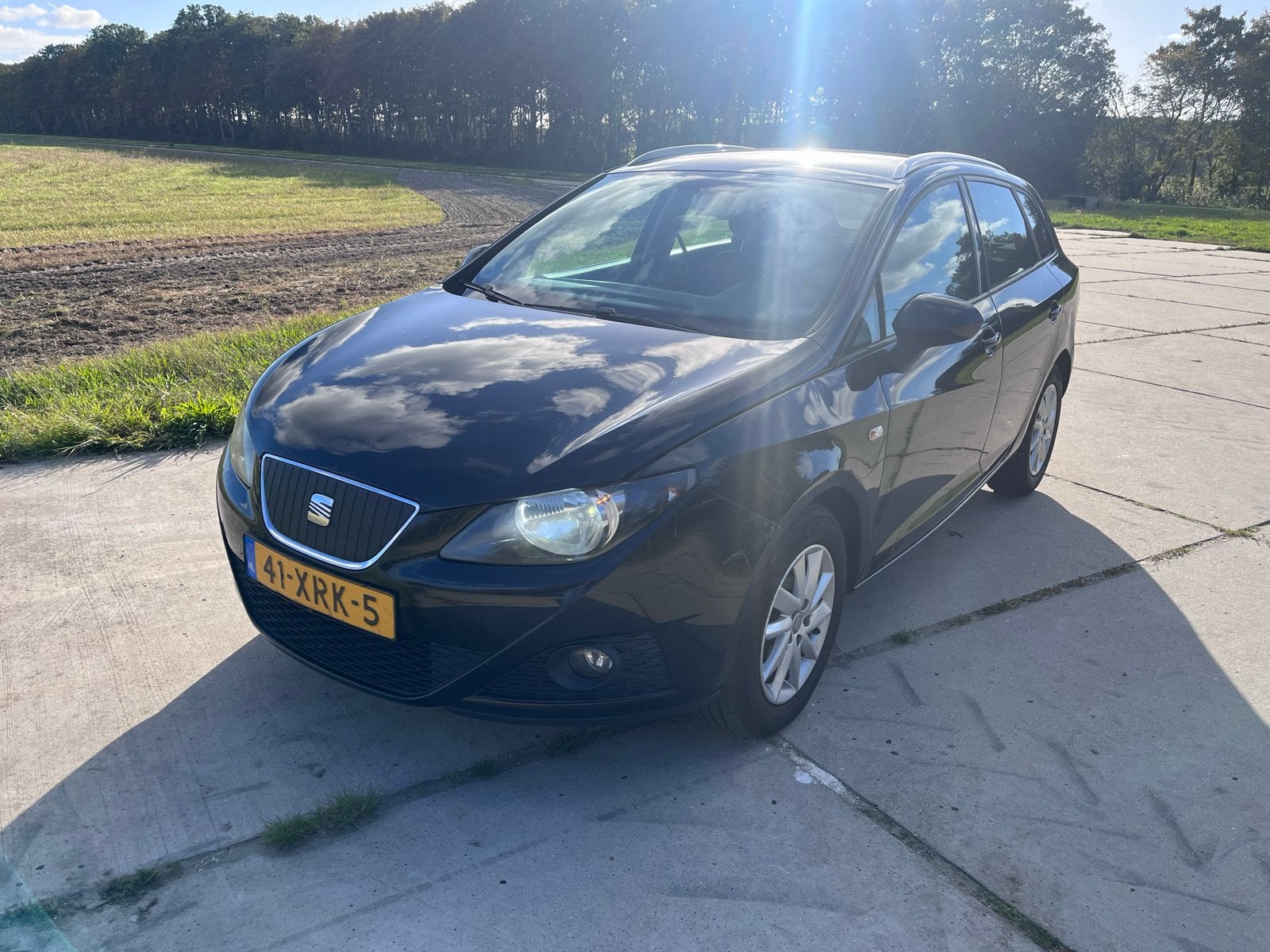 Seat Ibiza 1.2TDI 55KW Ecomotive ST 2012 Zwart, Auto's, Voorwielaandrijving, Stof, 74 pk, 1199 cc