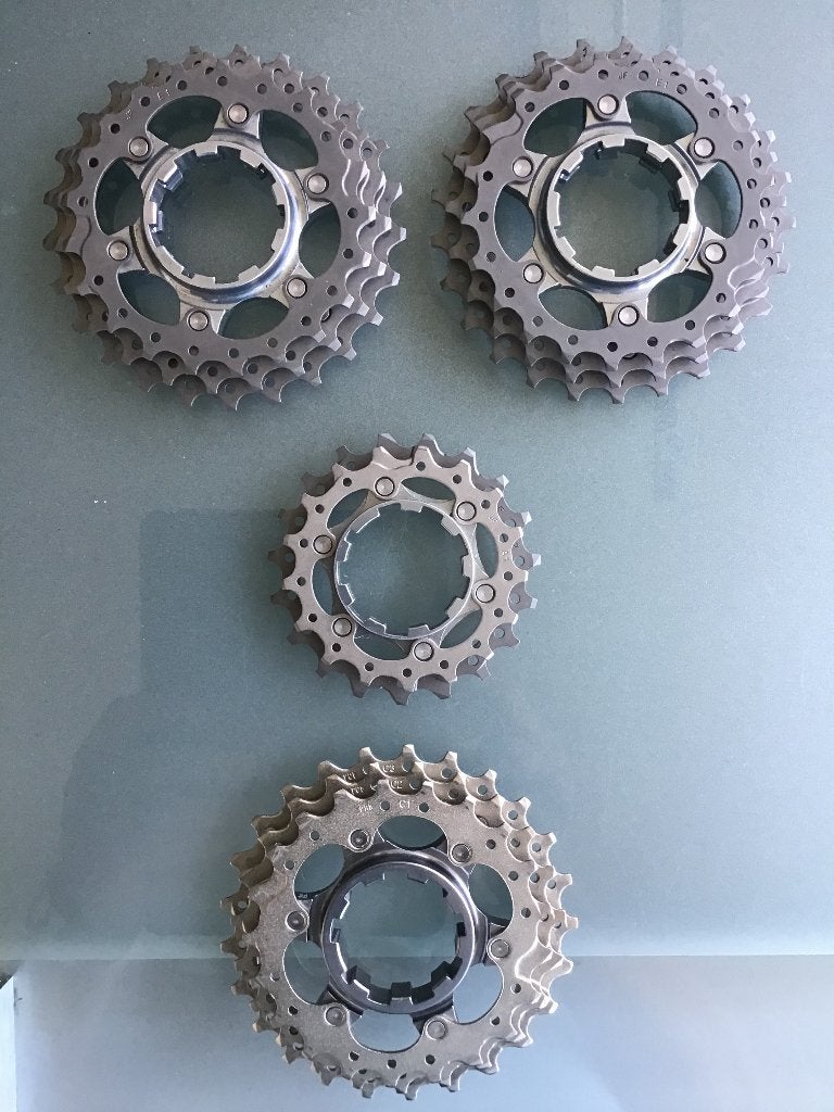 Shimano cassette delen triple/dual light - zgan - zie foto’s, Ophalen of Verzenden, Derailleur of Ketting, Shimano, Ligfiets