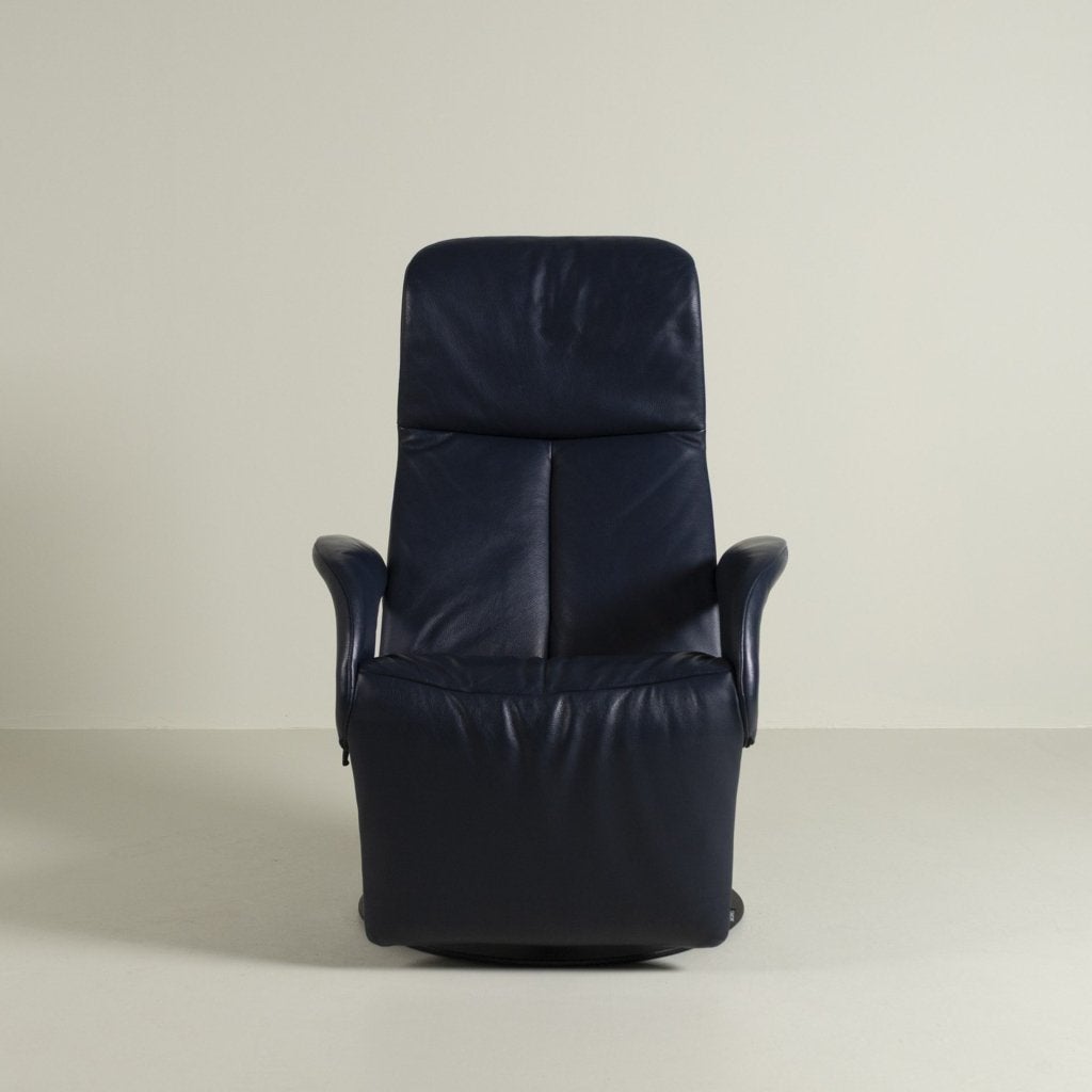 Jori Symphony Medi Fauteuil Donkerblauw Leer - Zwart, Huis en Inrichting, Jori, Zo goed als nieuw, Niet ingevuld, Niet ingevuld