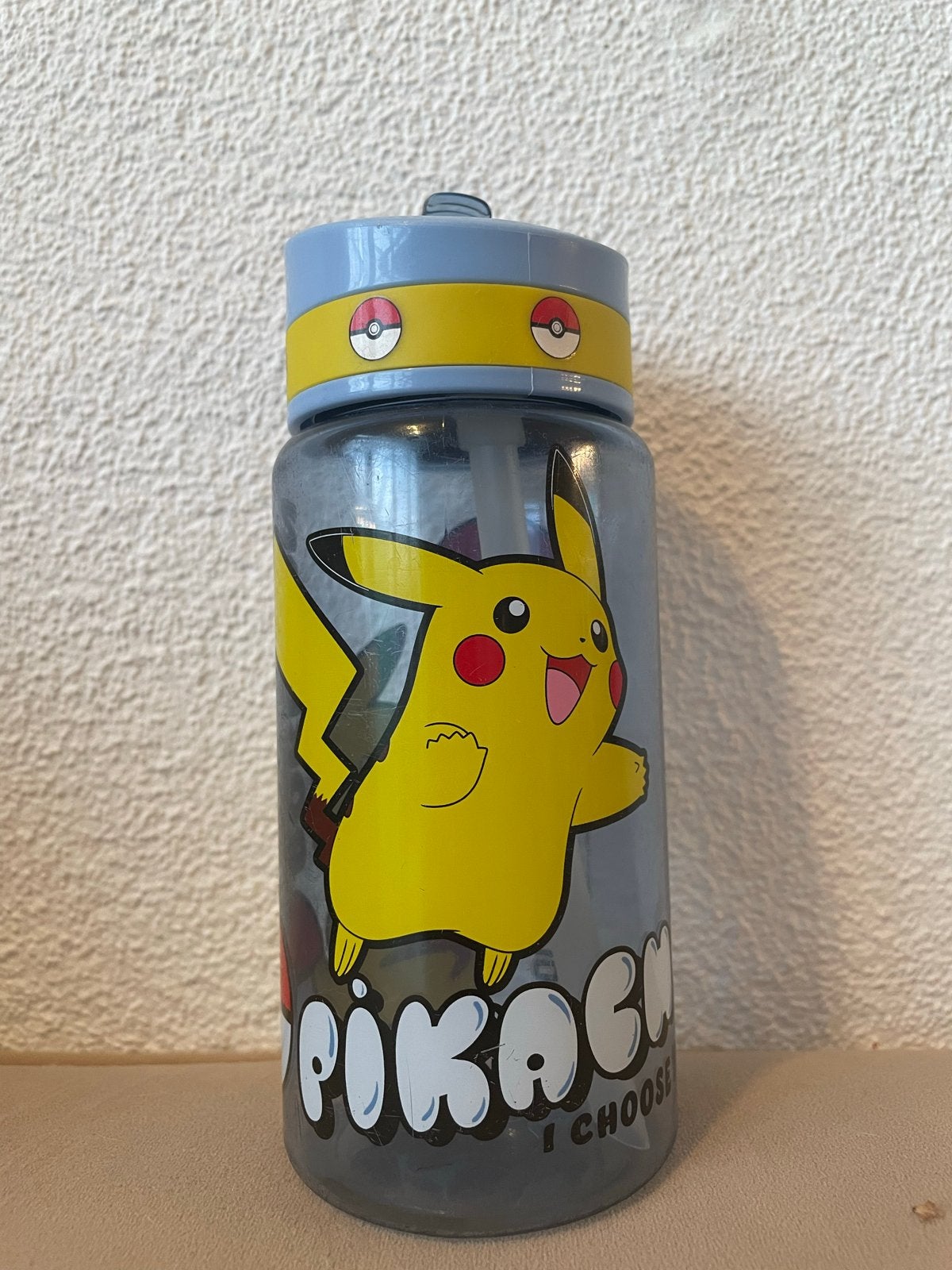 Blauwe Pikachu drinkfles met rietje - Pokémon 17,1cm hoog, Ophalen of Verzenden, Zo goed als nieuw