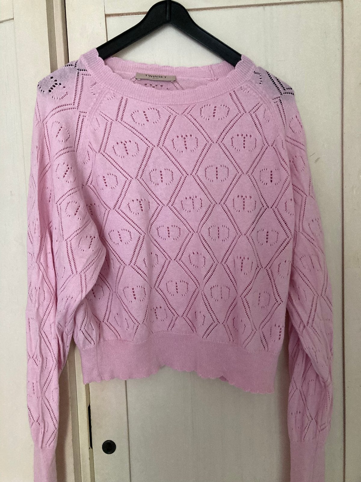 Mooi Twinset truitje, maat S, Ophalen of Verzenden, Zo goed als nieuw, Roze, Lange mouw