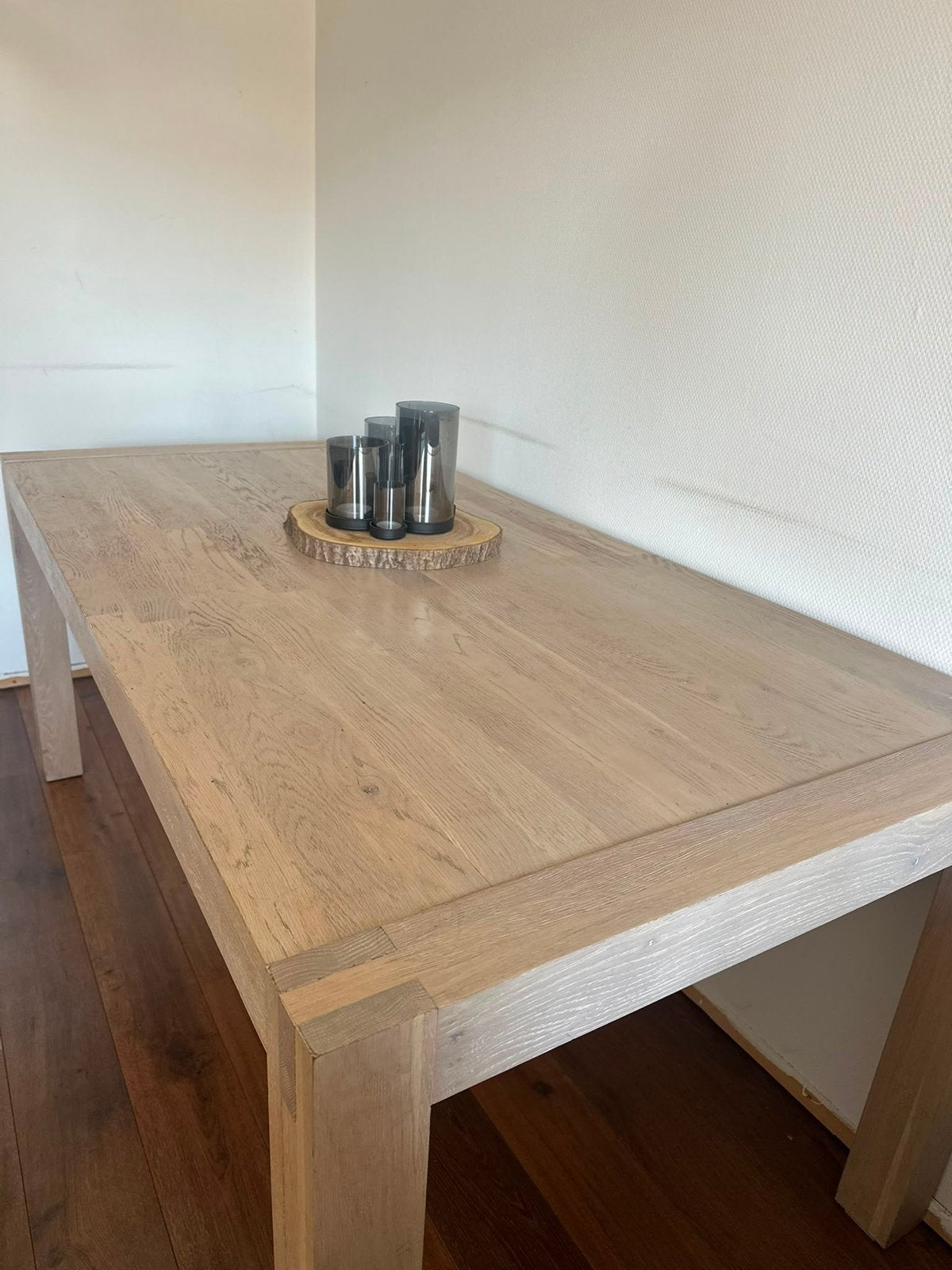 Eikenhouten tafel - 200x82 cm - Goede staat, Ophalen, Gebruikt, Eikenhout, 50 tot 100 cm