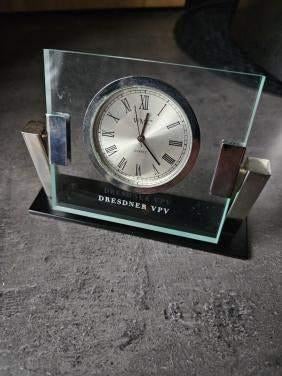 Mooie duitse vintage Mini quartz tafelklok WMC dresden..., Ophalen of Verzenden, Gebruikt