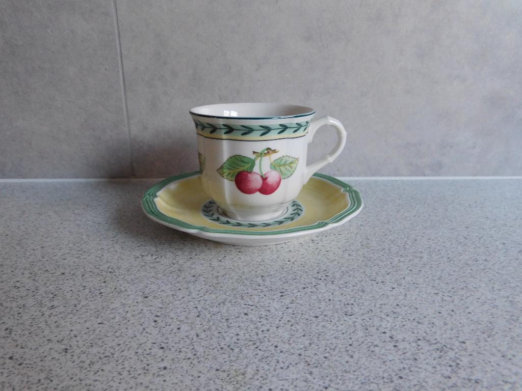 Kop en schotel Fleurance French Garden Villeroy & Boch, Ophalen of Verzenden, Zo goed als nieuw, Overige stijlen, Kop(pen) en/of Schotel(s)