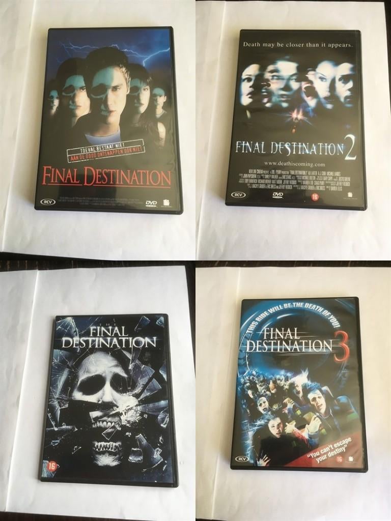 final destination 1 2 3 4 dvd collectie 1 tm 4, Cd's en Dvd's, Alle leeftijden, Ophalen of Verzenden, Zo goed als nieuw