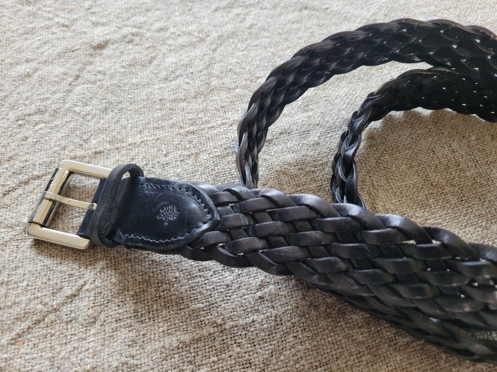 Mulberry Gevlochten Leren Riem Zwart 110cm/3cm (nieuw), Kleding | Dames, Riemen en Ceinturen, Verzenden, Mulberry, Nieuw, Tailleriem