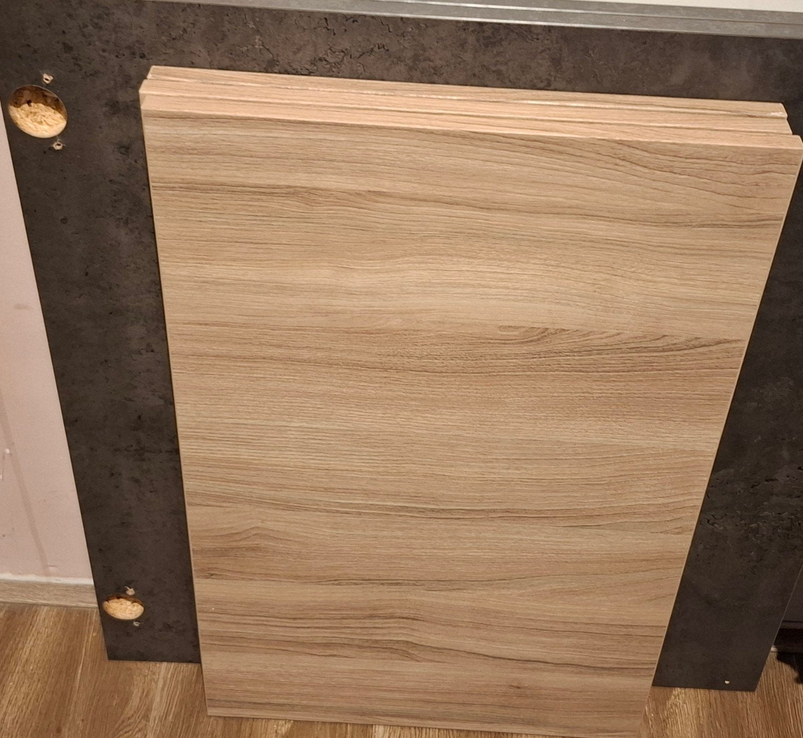 IKEA Besta Kastdeurtjes: Betonlook Grijs & Blank Eiken, Ophalen