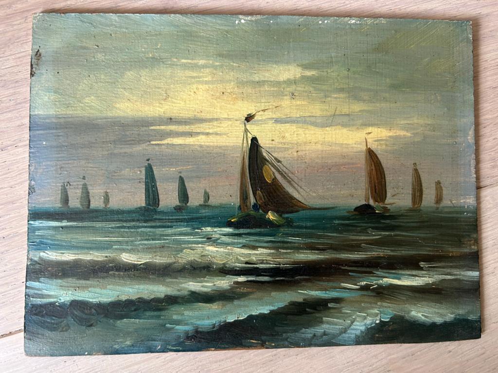 Haagsche school - schilder onbekend 20x15 cm, Antiek en Kunst, Kunst | Schilderijen | Klassiek, Ophalen of Verzenden