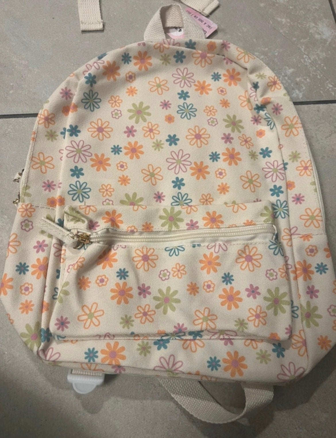 Leuke schattige rugzak kind canvas bloemetjes Nieuw, Ophalen of Verzenden, Nieuw, Overige kleuren, Overige typen