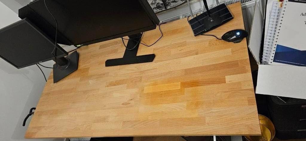 Custom made sturdy XL IKEA Zit-sta bureau, Huis en Inrichting, Bureaus, Ophalen