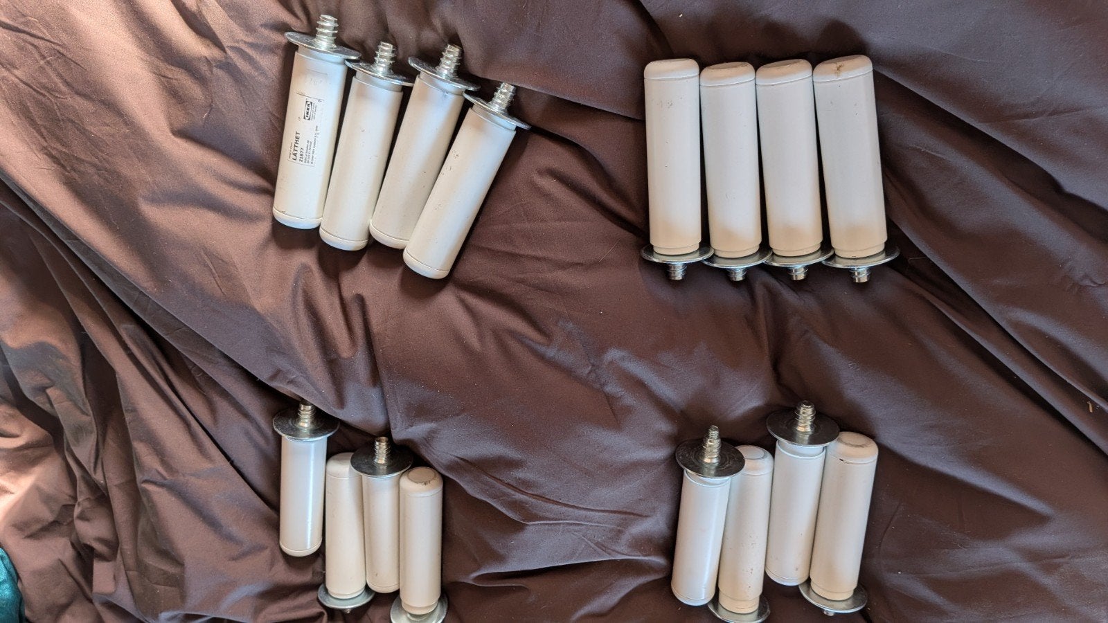 Latthet IKEA poten (20 stuks), Ophalen of Verzenden, Gebruikt, Wit, Metaal