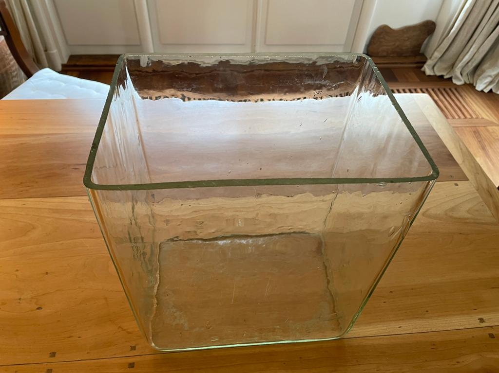 Groot formaat accubak van glas, Ophalen