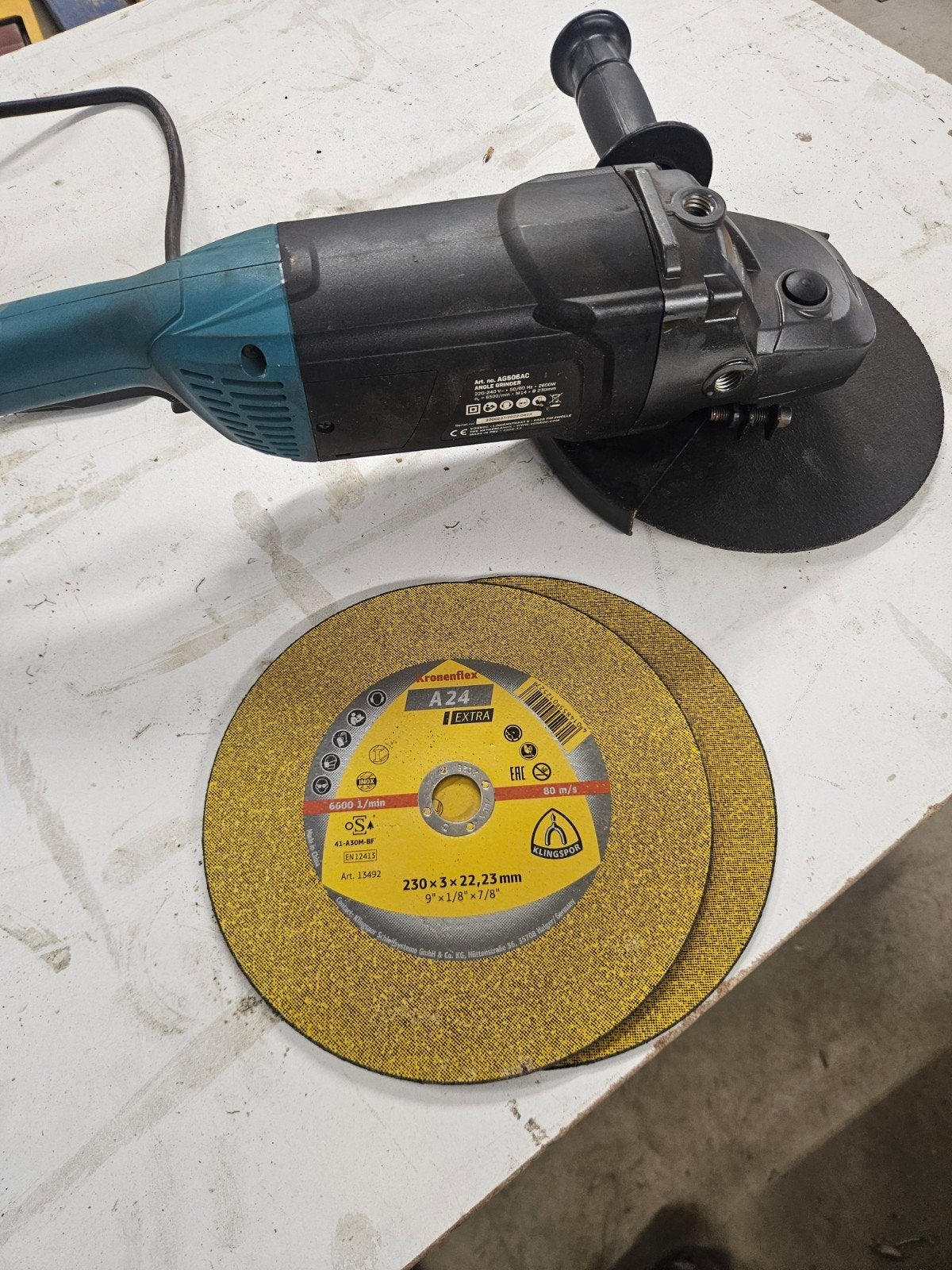 slijptol haakse slijper vonroc, Ophalen, Zo goed als nieuw, 1000 watt of meer, Haakse handslijpmachine