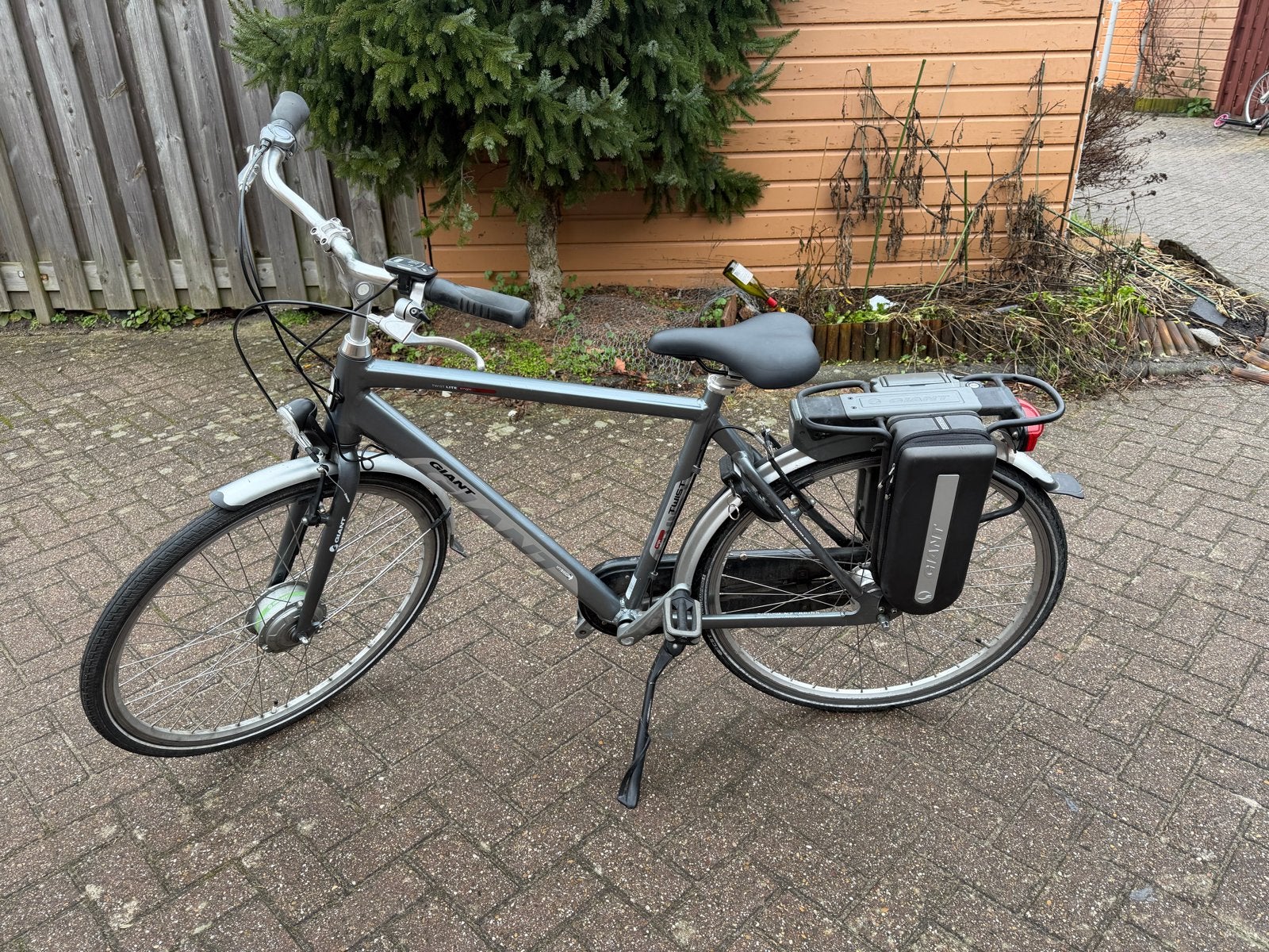 Giant Single elektrische Herenfiets 55 met enkele accu, Fietsen en Brommers, Fietsen | Heren | Herenfietsen, Gebruikt, Velgrem