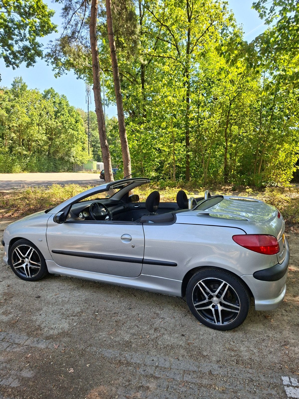 Peugeot 206 2.0 16V CC 2003 Grijs, 4 cilinders, Cabriolet, 4 stoelen, 49 €/maand