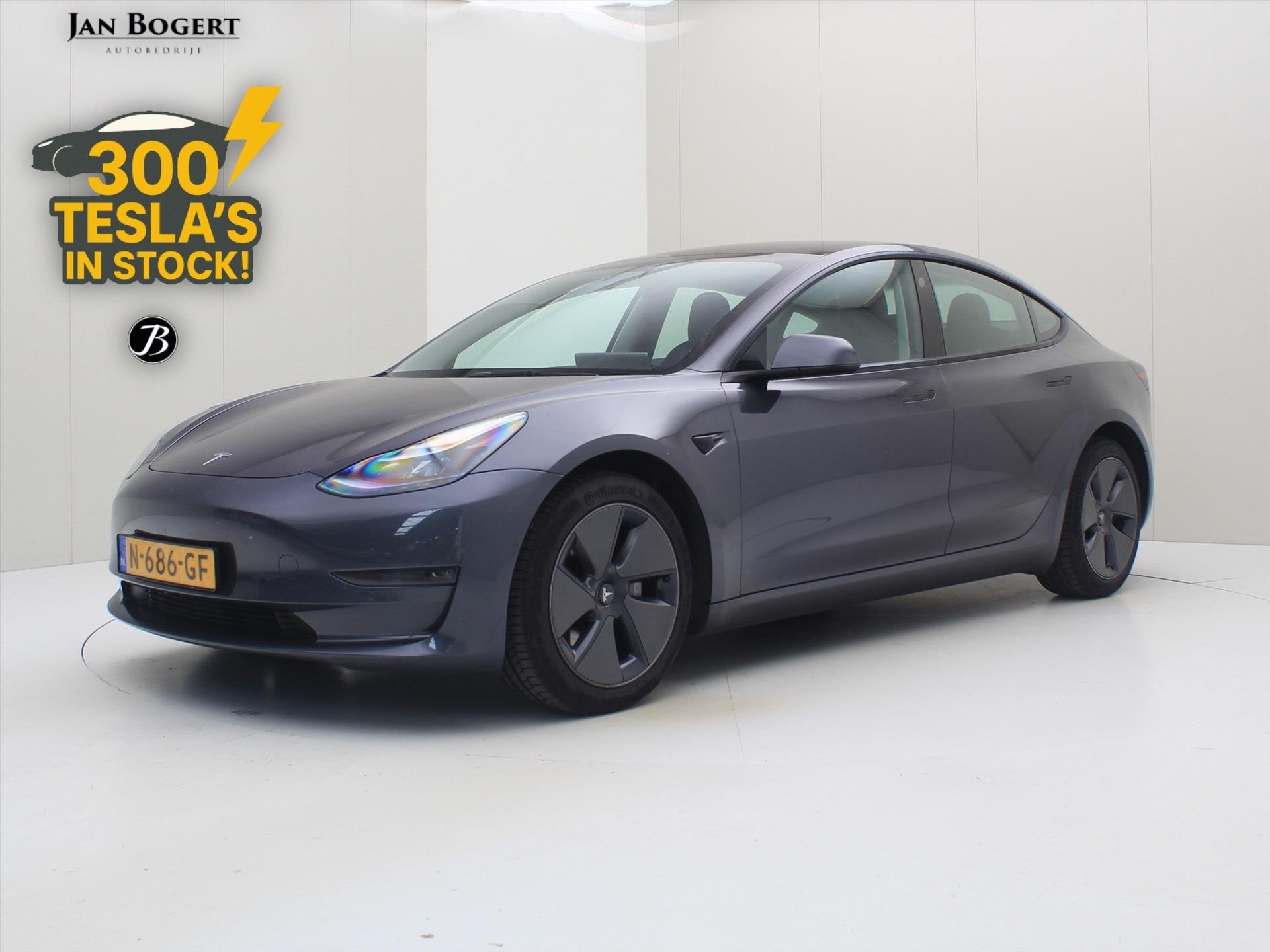 Tesla Model 3 Long-Range AWD 351pk 75 kWh FACELIFT 88.9% SoH, Auto's, Tesla, Automaat, Gebruikt, Zwart, Origineel Nederlands