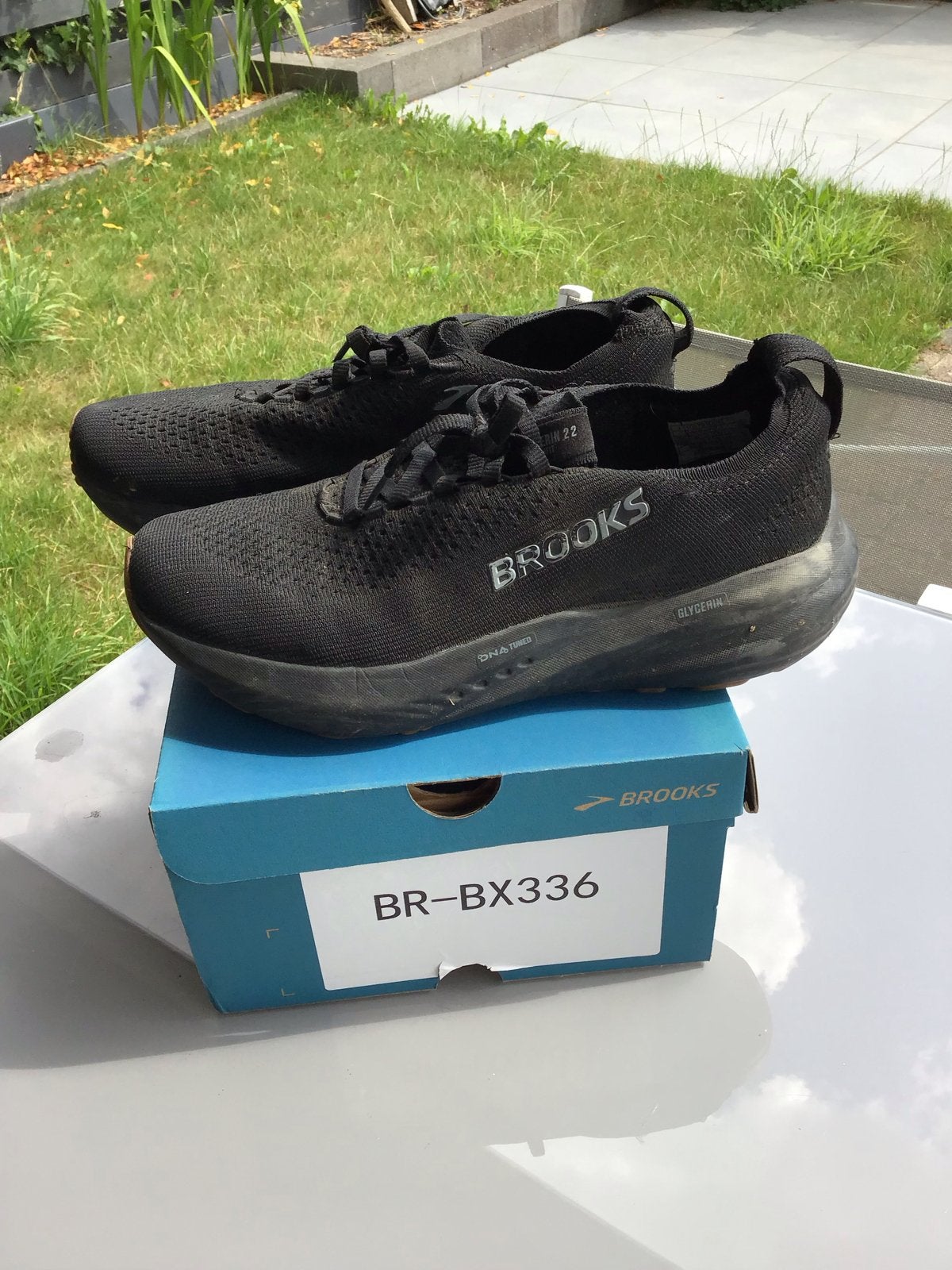 Brooks Glycerin 22 Stealth Zwart Hardloopschoenen, Overige merken, Gebruikt, Hardloopschoenen, Ophalen of Verzenden
