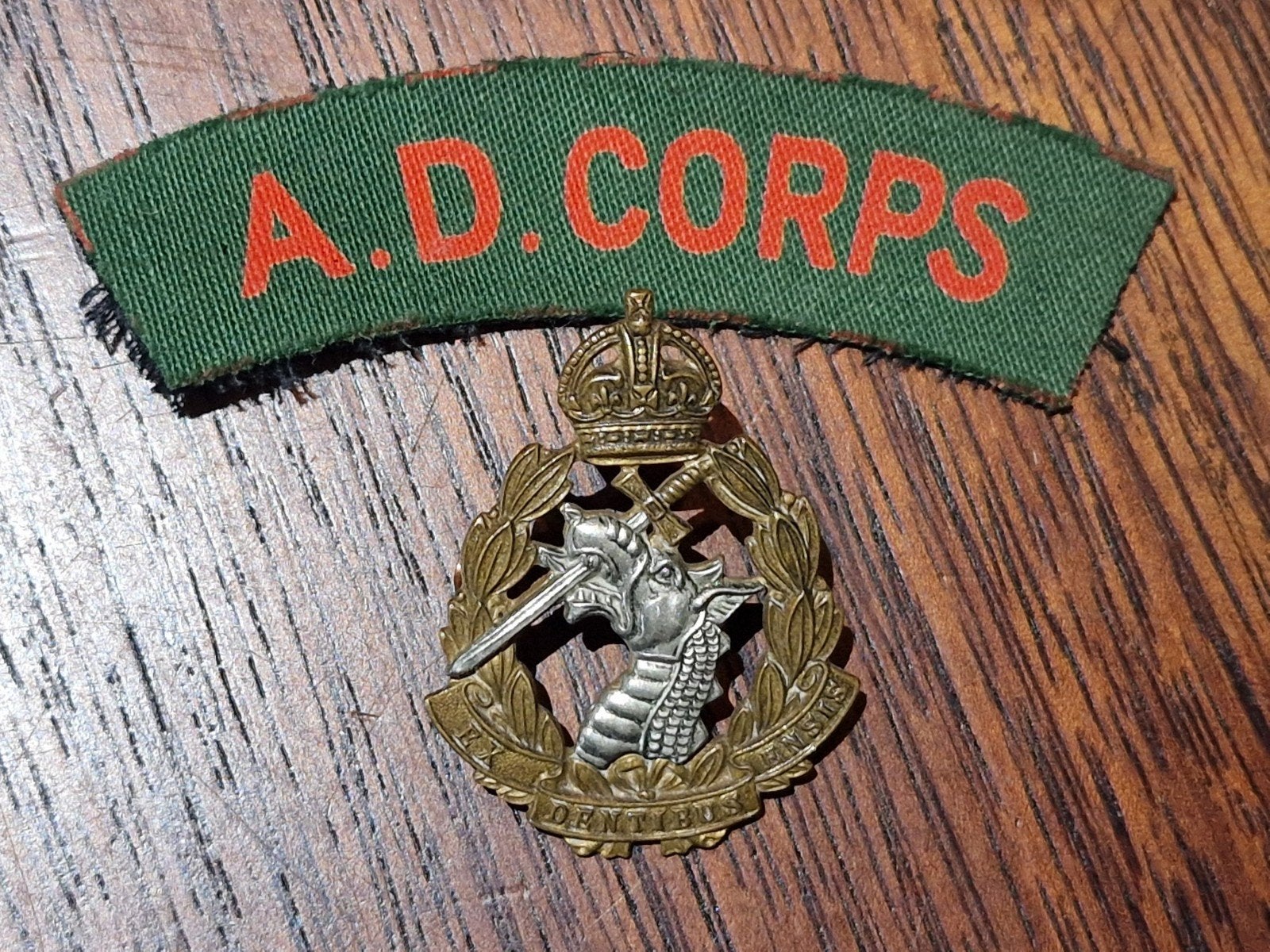 Army Dental Corps title en badge, Ophalen, Landmacht, Engeland, Embleem of Badge