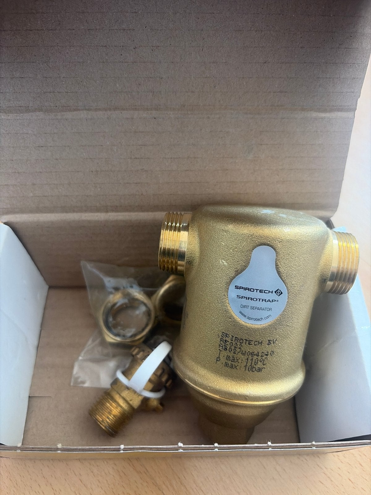 Spirotech SpiroTrap Vuilafscheider 22mm, Doe-het-zelf en Verbouw, Ophalen, Nieuw, Koper, Overige typen