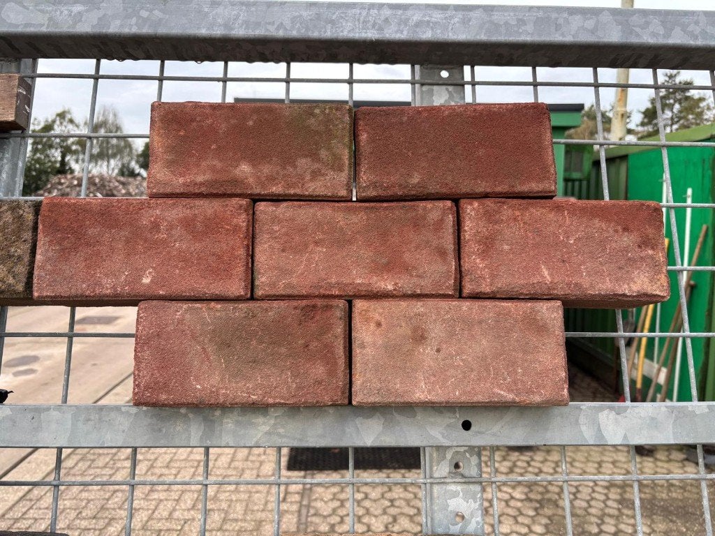 Gebakken klinkers - keiformaat - rood, Tuin en Terras, Ophalen, Overige materialen, Gebruikt, Klinkers