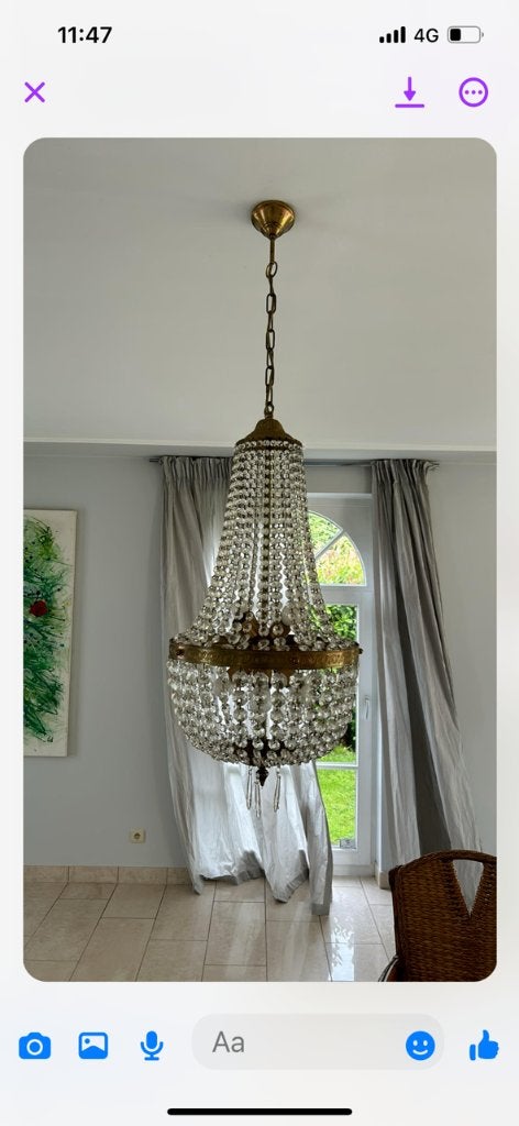 antieke lusters, Ophalen