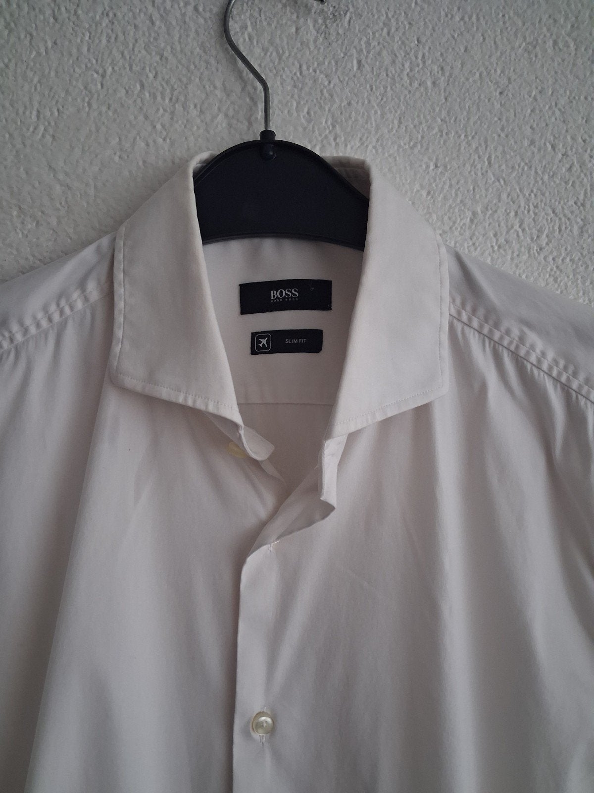BOSS Slim Fit overhemd wit - Maat 40, Kleding | Heren, Overhemden, BOSS, Wit, Zo goed als nieuw, Halswijdte 39/40 (M)
