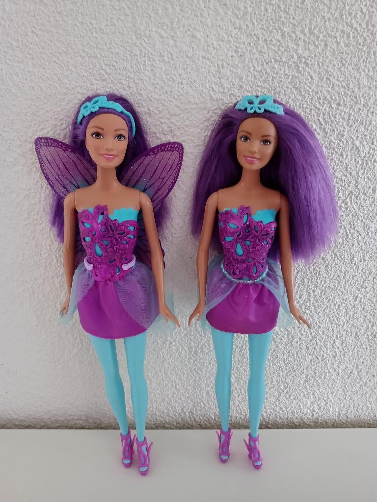 2 x Barbie Teresa Fairy CFF34, Kinderen en Baby's, Speelgoed | Poppen, Ophalen of Verzenden, Gebruikt, Barbie