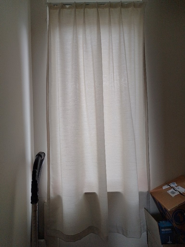 Crèmewitte gordijnen, 4x 130 breed, 170 lang, Wit, Gebruikt, Verduisterend, 170 cm