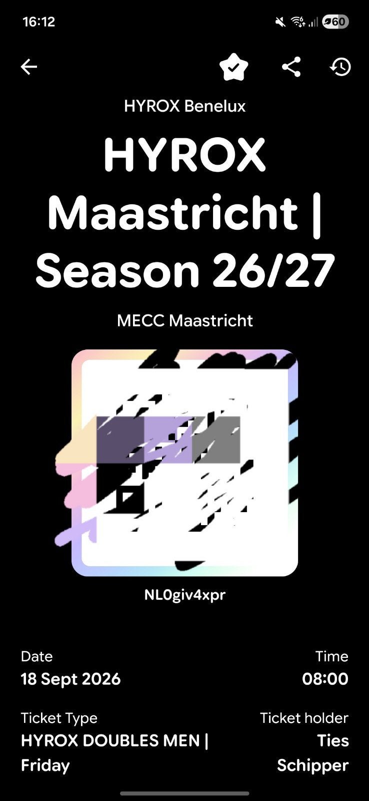 tickets duos hyrox maastricht, Tickets en Kaartjes, Sport | Overige, Twee personen, September