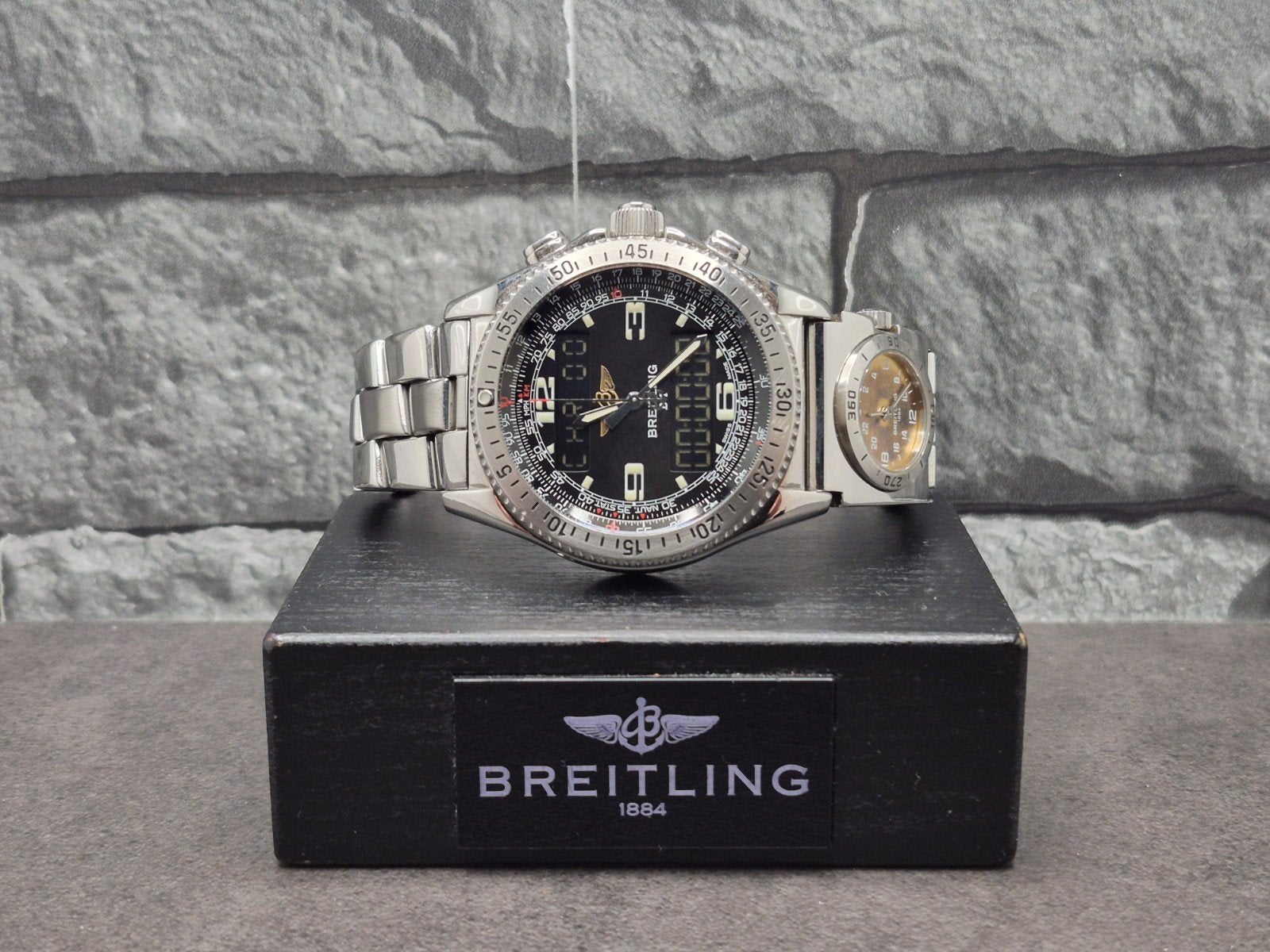Breitling B-1 Professional met extra UTC module uit 2000, Staal, Zwitserland, Staal, Breitling