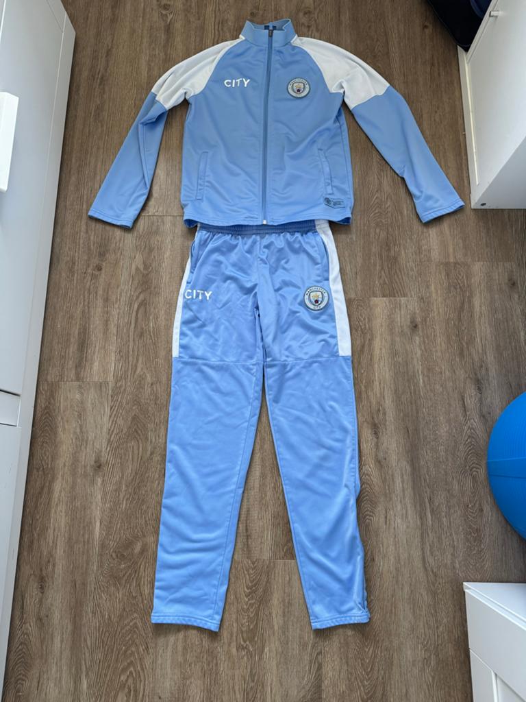 Trainingspak Manchester City, maat 152-158, zeer goede staat, Ophalen, Zo goed als nieuw, Jongen of Meisje, Setje