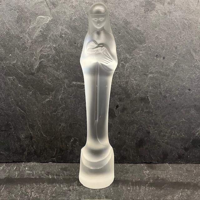 Stef Uiterwaal – Leerdam persglazen Madonna met Kind (24 cm), Ophalen of Verzenden