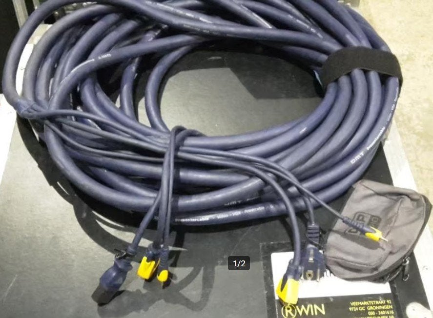 vga power kabel 20 meter 2 stuks, Ophalen, Zo goed als nieuw
